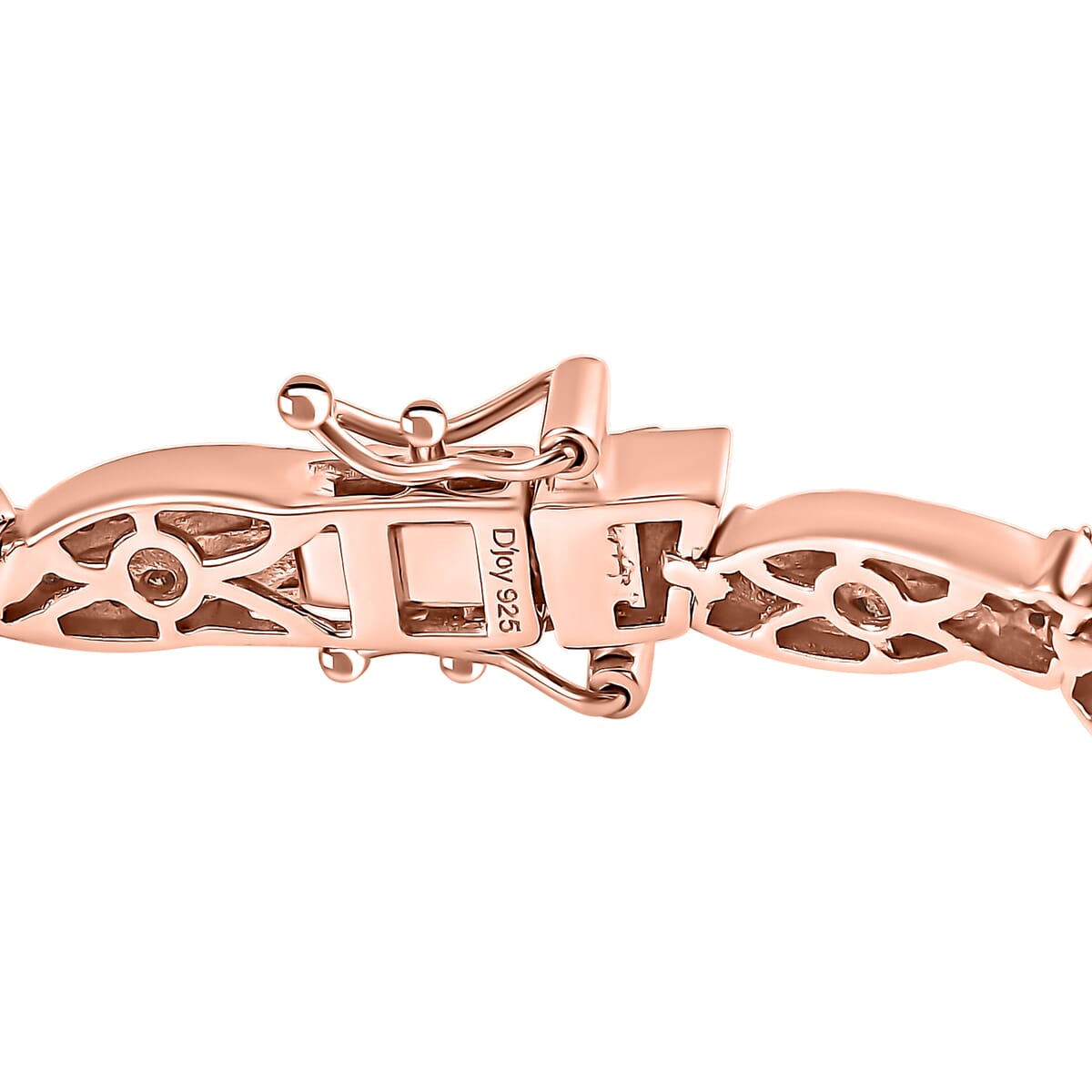 D'Joy Natural Champagne Diamond 2.00 ctw Bracelet in 18K Vermeil Rose Gold Over Sterling Silver (7.25 In) image number 3