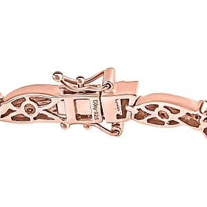 D'Joy Natural Champagne Diamond 2.00 ctw Bracelet in 18K Vermeil Rose Gold Over Sterling Silver (7.25 In)