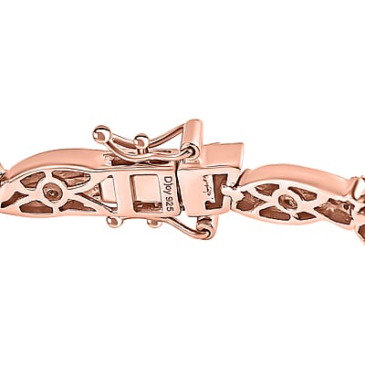 D'Joy Natural Champagne Diamond 2.00 ctw Bracelet in 18K Vermeil Rose Gold Over Sterling Silver (7.25 In)
