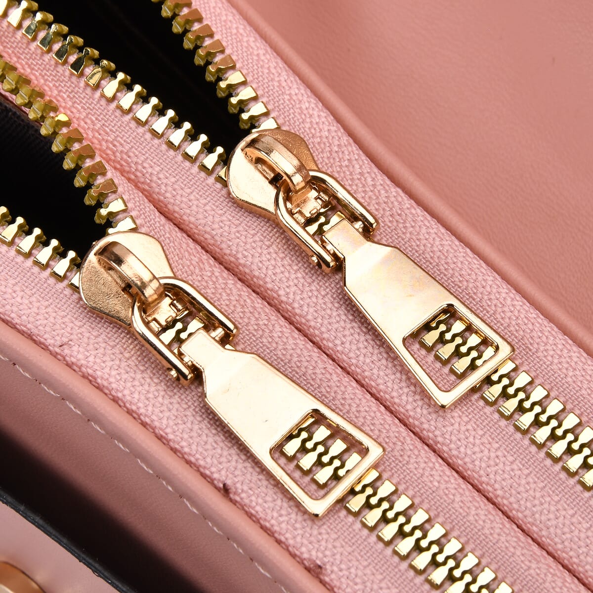 Pink Faux Leather Crossbody Bag (7.87x1.97x4.72) with Adjustable Shoulder Strap image number 5