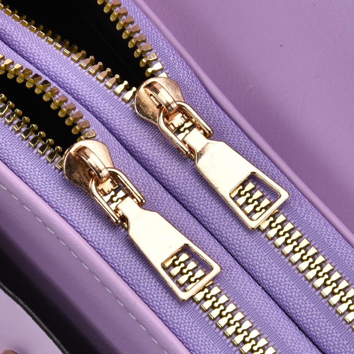 Purple Faux Leather Crossbody Bag (7.87x1.97x4.72) with Adjustable Shoulder Strap image number 5