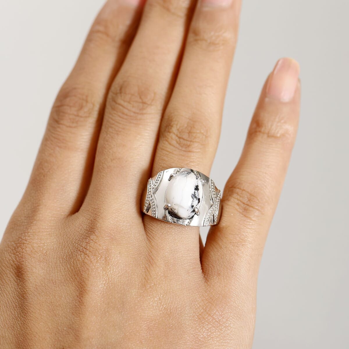 Karis White Buffalo 6.50 ctw Ring in Platimum Bond (Size 6.0) image number 2