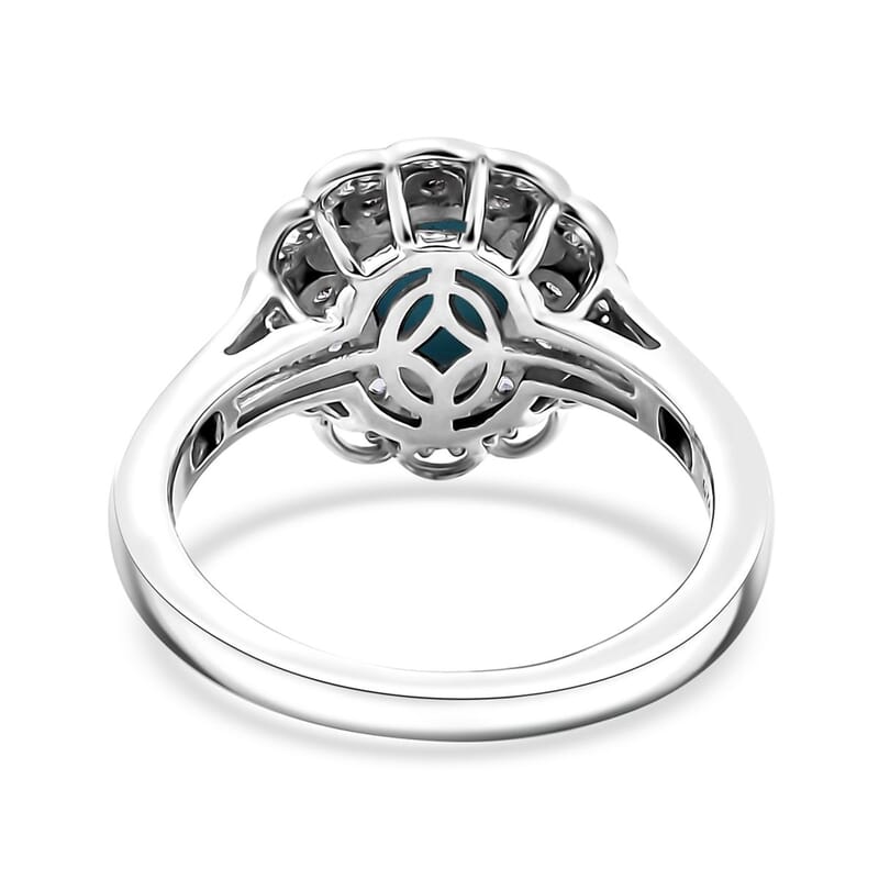 D'Joy Sleeping Beauty Turquoise and Tanzanite 1.50 ctw Azure Majesty Ring in Platinum Over Sterling Silver (Size 10.0)