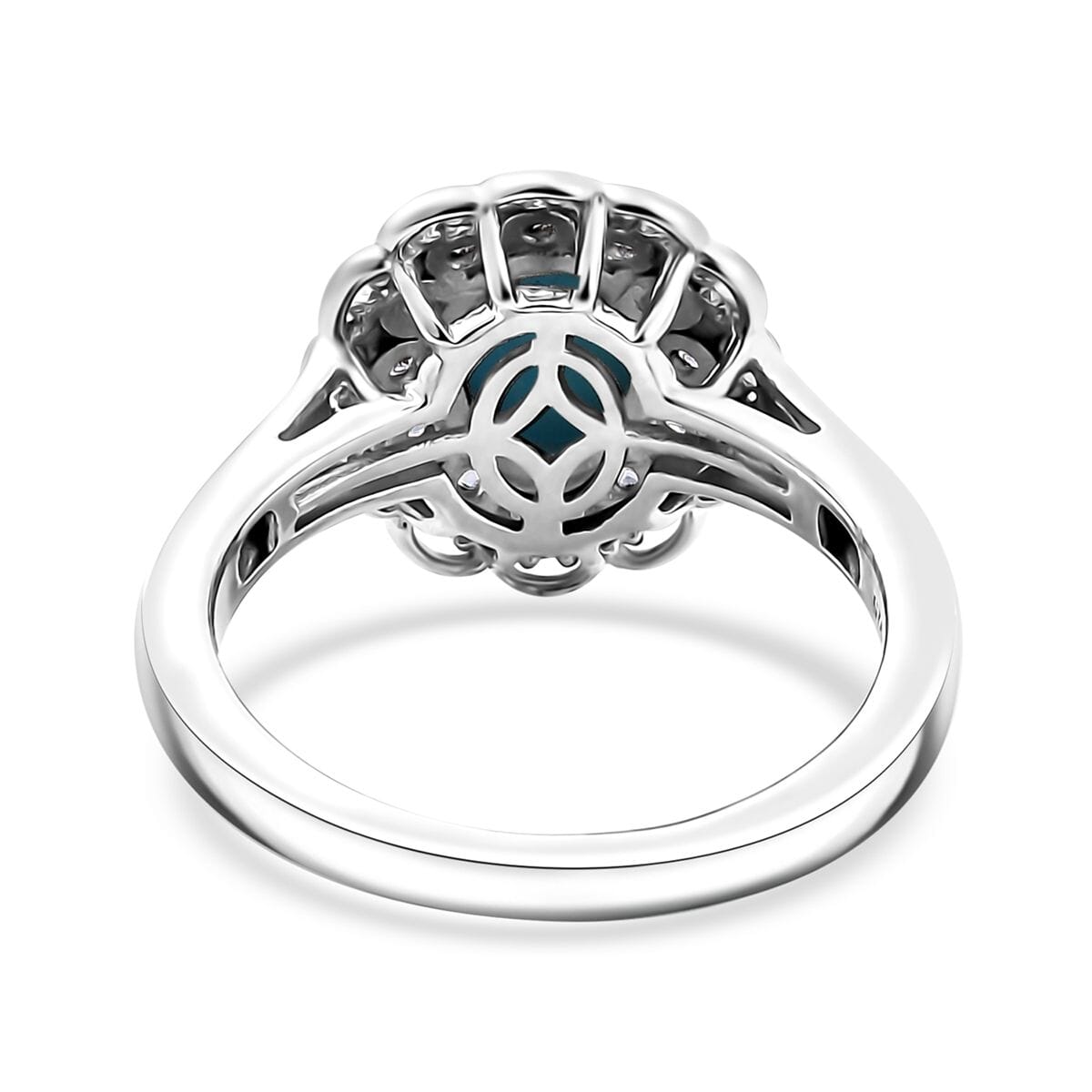 Sleeping Beauty Turquoise and Tanzanite 1.50 ctw Azure Majesty Ring in Platinum Over Sterling Silver (Size 8.0) image number 4