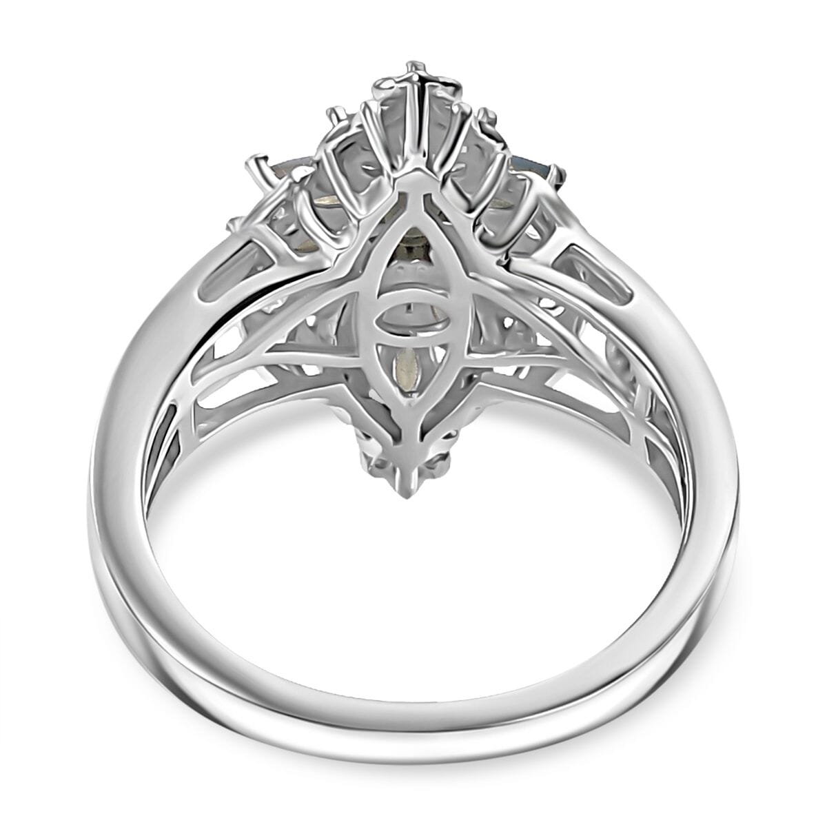 Narsipatnam Alexandrite 1.20 ctw Eternal Blossom Ring in 18K Vermeil YG and Rhodium Over Sterling Silver (Size 7.0) image number 4