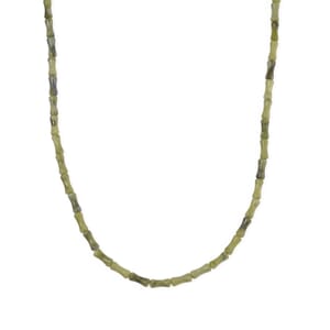Connemara Marble Bamboo Beaded 90.00 ctw Necklace 18-20 Inches Stainless Steel  