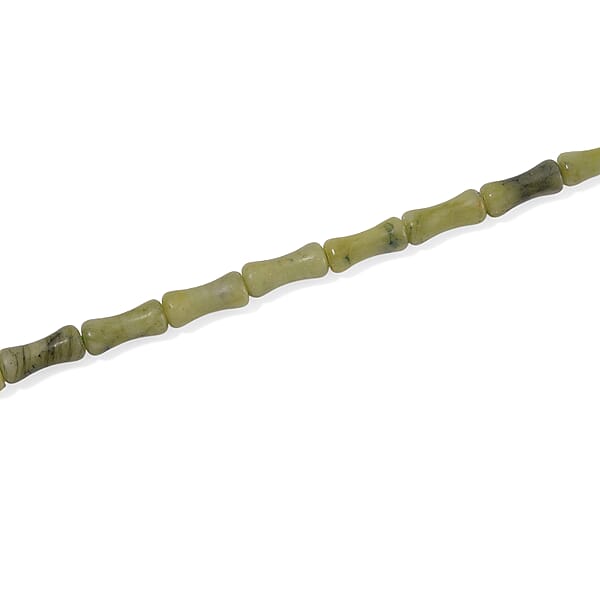 Connemara Marble Bamboo Beaded 90.00 ctw Necklace 18-20 Inches Stainless Steel  