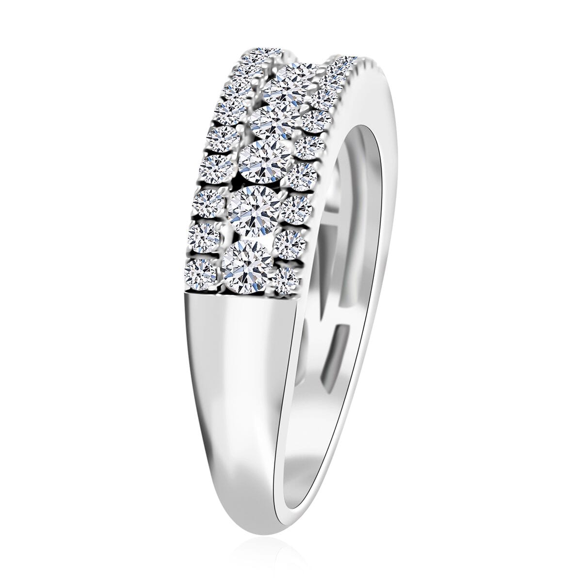 Luxuriant Lab Grown Diamond G, VS 1.00 ctw Ring in Sterling Silver (Size 6.0)  image number 3