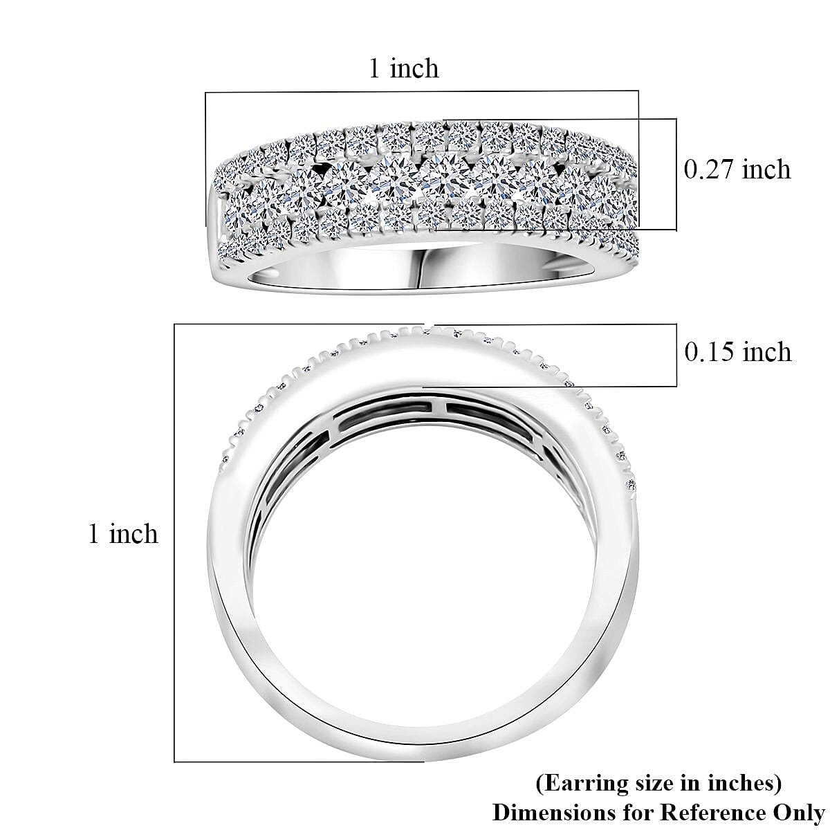 Luxuriant Lab Grown Diamond G, VS 1.00 ctw Ring in Sterling Silver (Size 7.0)  image number 5
