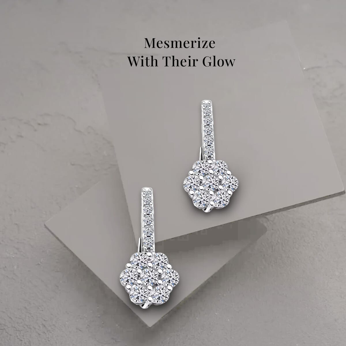 Luxuriant Lab Grown Diamond G-H SI 1.00 ctw Earrings in Sterling Silver  image number 4