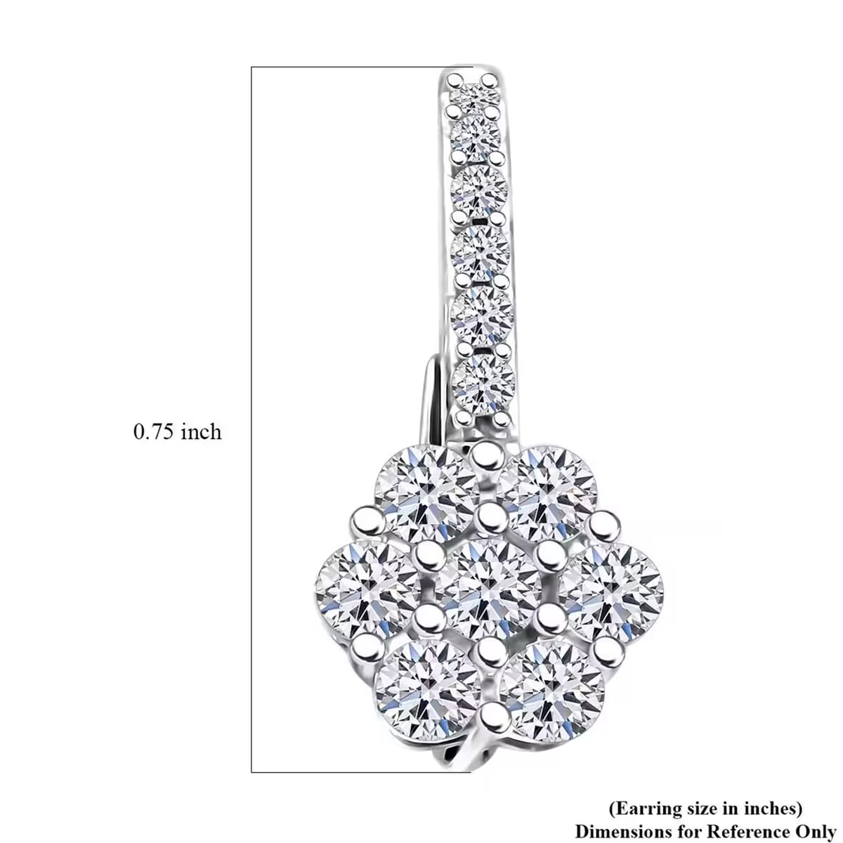 Luxuriant Lab Grown Diamond G-H SI 1.00 ctw Earrings in Sterling Silver  image number 8