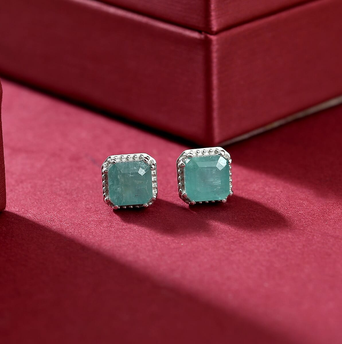 Grandidierite 2.25 ctw Aqua Majesty Earrings in Rhodium Over Sterling Silver image number 1