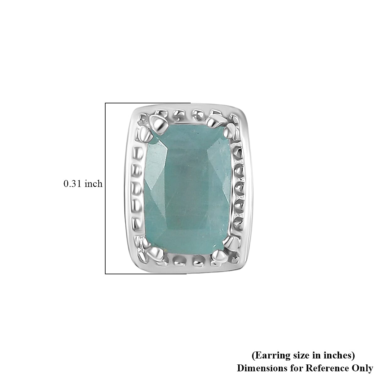 D'Joy Grandidierite 1.15 ctw Aqua Majesty Earrings in Rhodium Over Sterling Silver image number 4