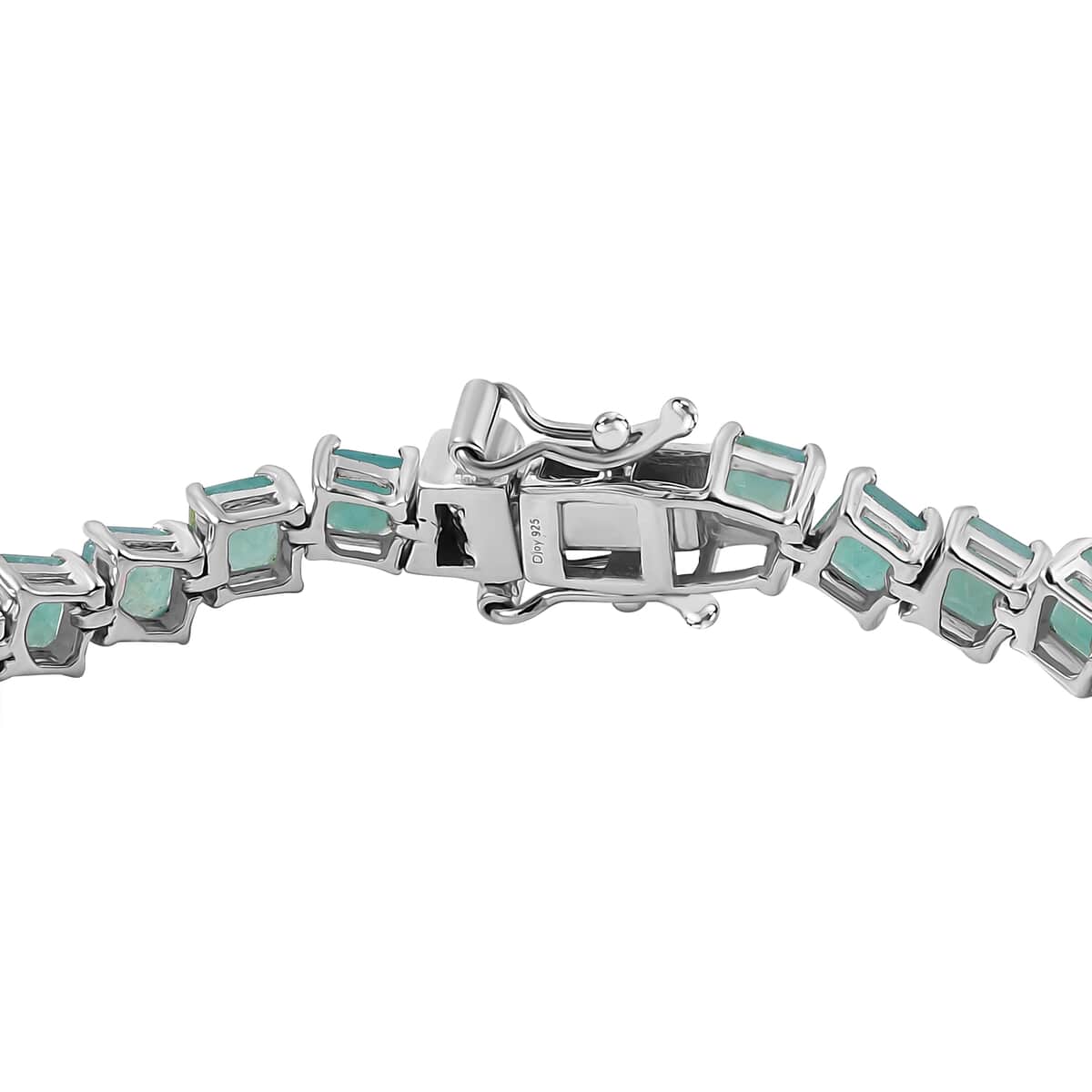 Grandidierite 11.85 ctw Wave Bracelet in Rhodium Over Sterling Silver (6.50 In) image number 3