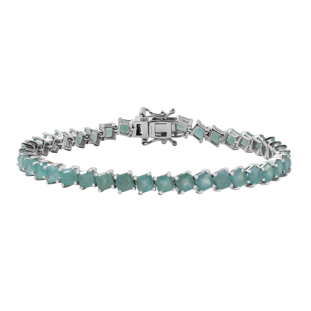 Grandidierite 13.20 ctw Wave Bracelet in Rhodium Over Sterling Silver (7.25 In) image number 0