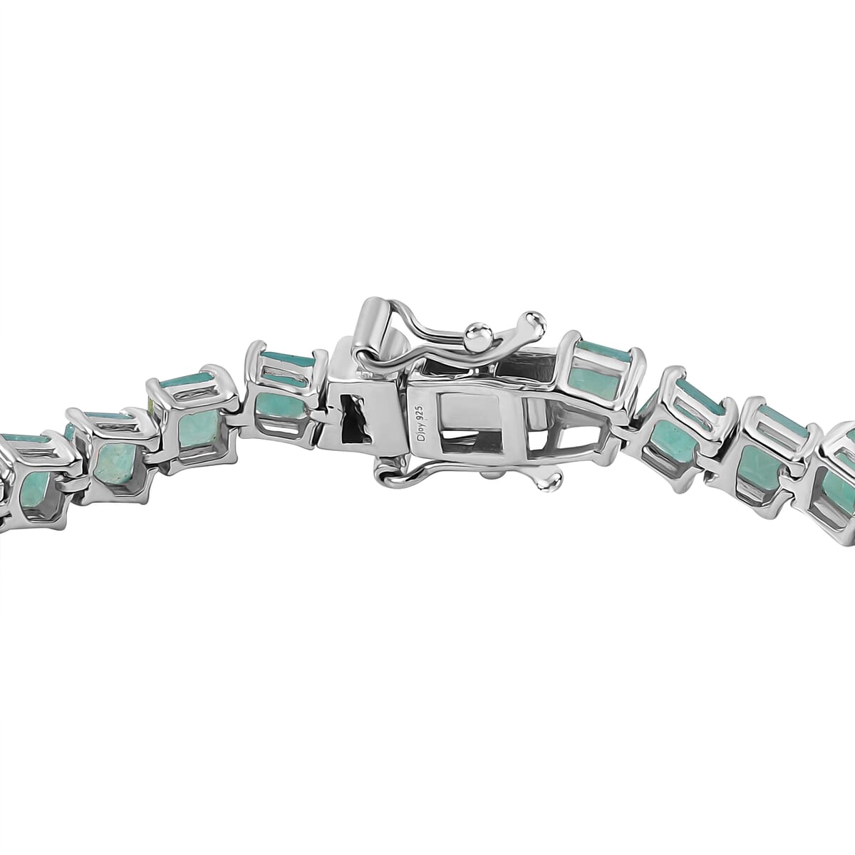 Grandidierite 13.20 ctw Wave Bracelet in Rhodium Over Sterling Silver (7.25 In) image number 3