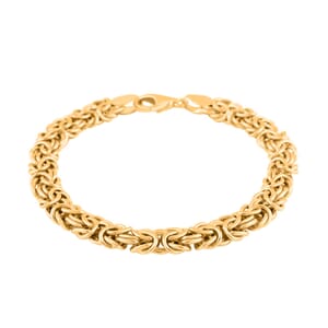 Italian 7.5mm Byzantine Chain Bracelet in 10K Yellow Gold (7.50 In) 6.20 Grams