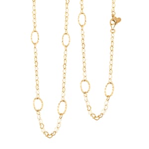 Italian Heart Curb Chain Necklace in 10K Yellow Gold 3.1 Gram 18-20 Inches