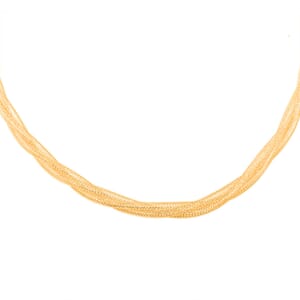 Italian Diamond-cut Twisted Chain Necklace in 10K Yellow Gold 3.0 Grams 18 Inches