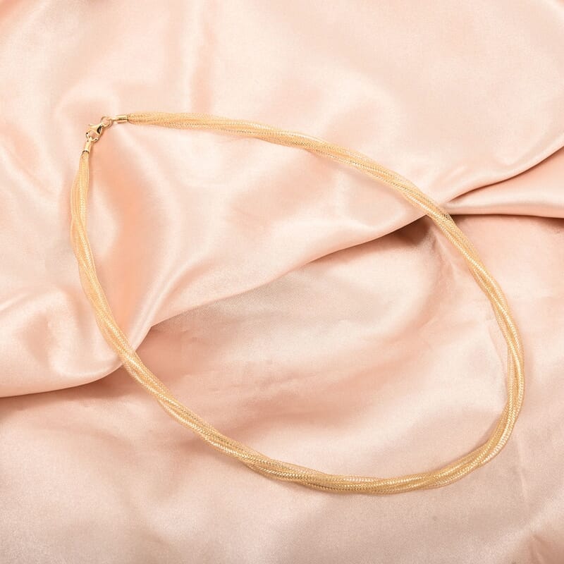 Italian Diamond-cut Twisted Chain Necklace in 10K Yellow Gold 3.0 Grams 18 Inches