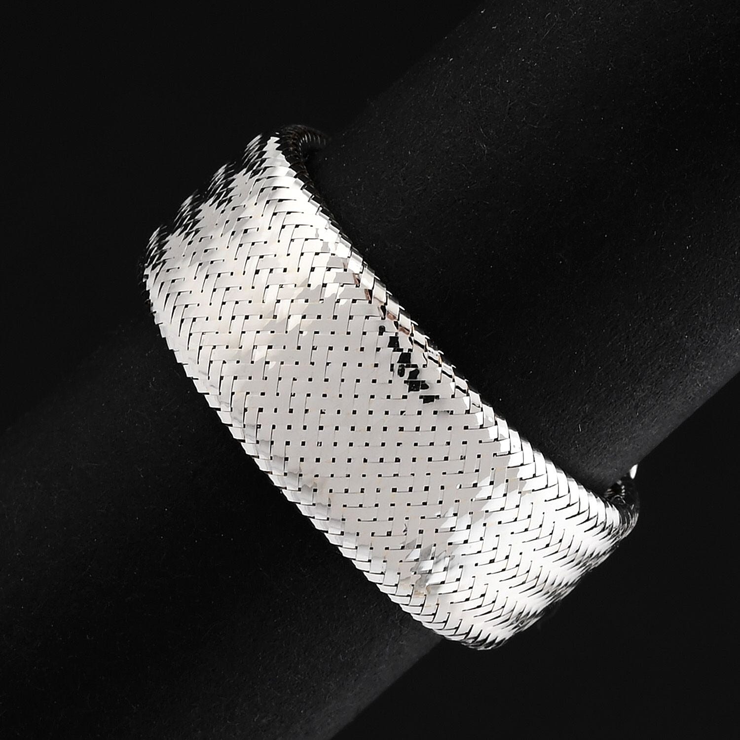 Italian 10K Yellow Gold 8mm Mesh Stretch Ring (0.85 g)