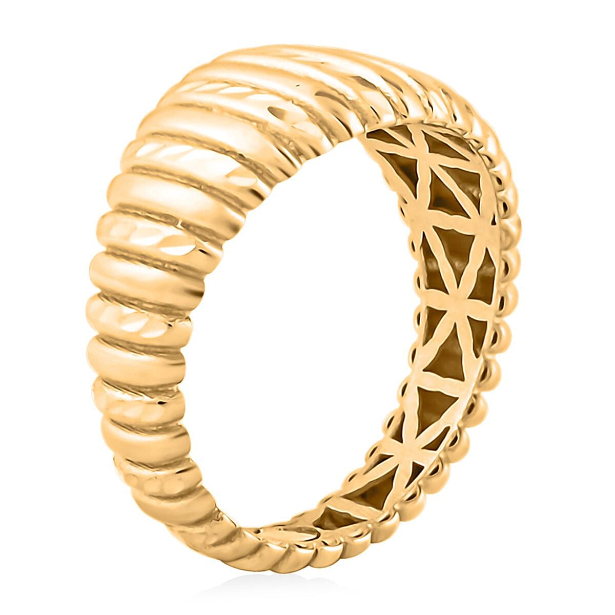 Italian Wave Ring in 10K Yellow Gold (Size 7.0) 2.50 Grams image number 3