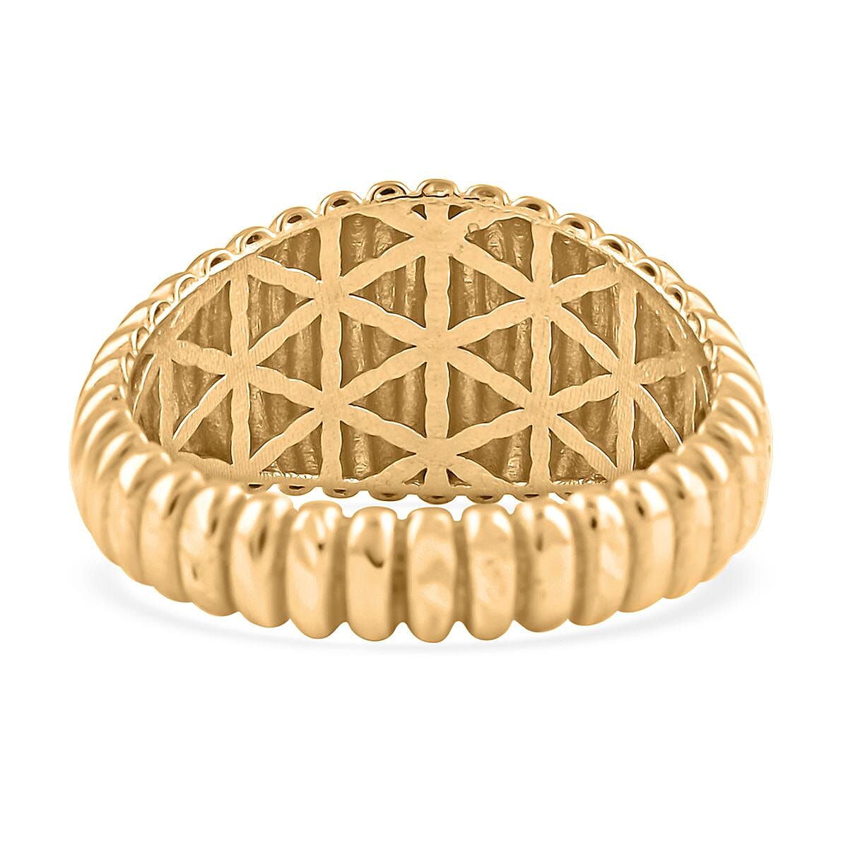 Italian Wave Ring in 10K Yellow Gold (Size 7.0) 2.50 Grams image number 4