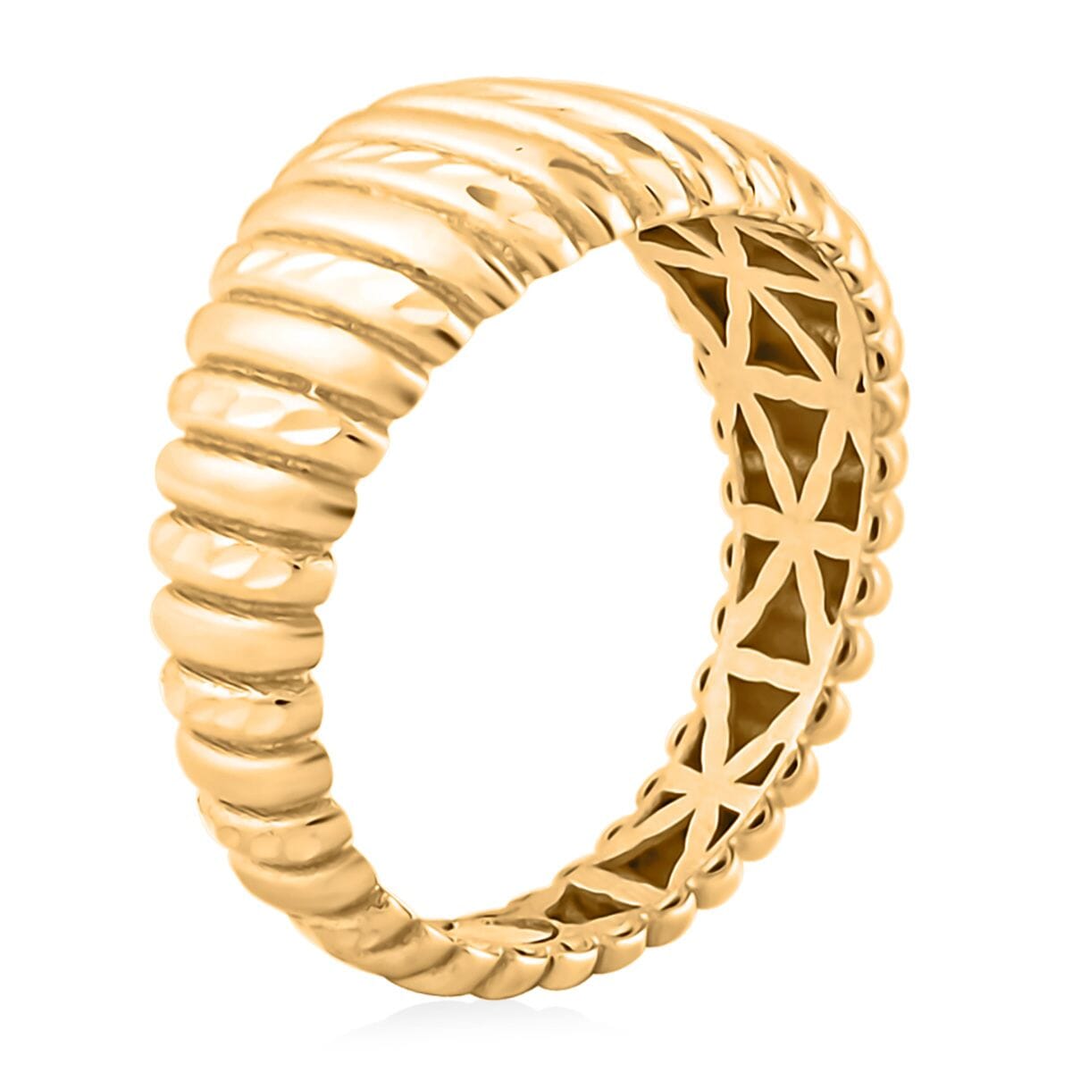 Italian Wave Ring in 10K Yellow Gold (Size 8.0) 2.50 Grams image number 3