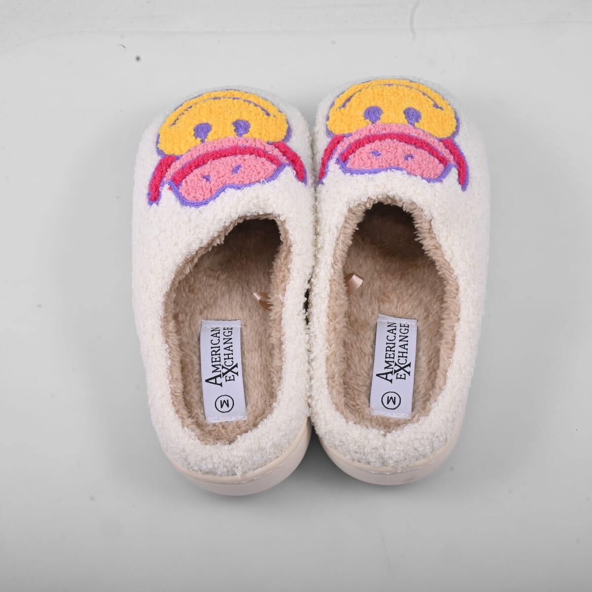 American Exchange Women's Cowboy Smiley Face Memory Foam Slippers - Small image number 2