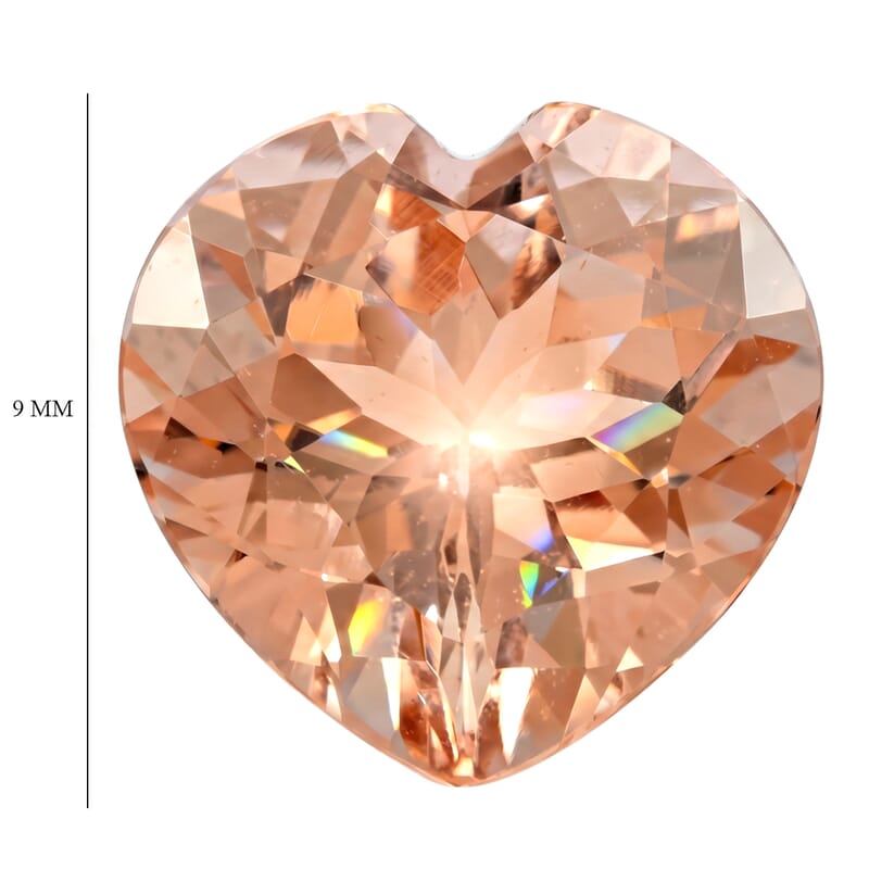 AAAA Marropino Morganite (Hrt 9 mm) 2.00 ctw