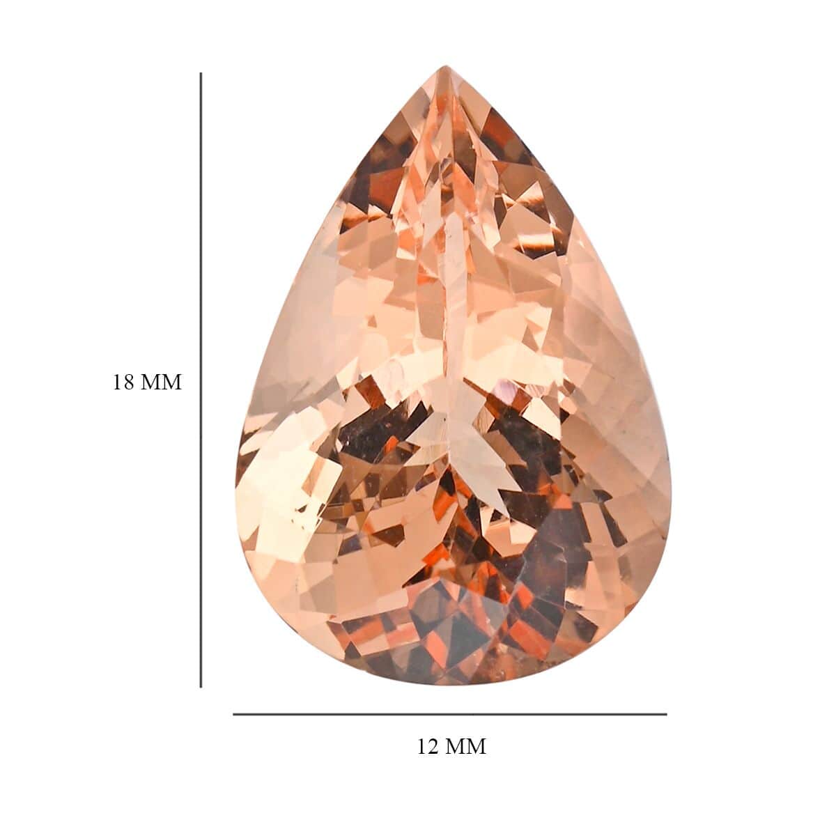 AAAA Marropino Morganite (Pear 18x12 mm) 9.00 ctw image number 3