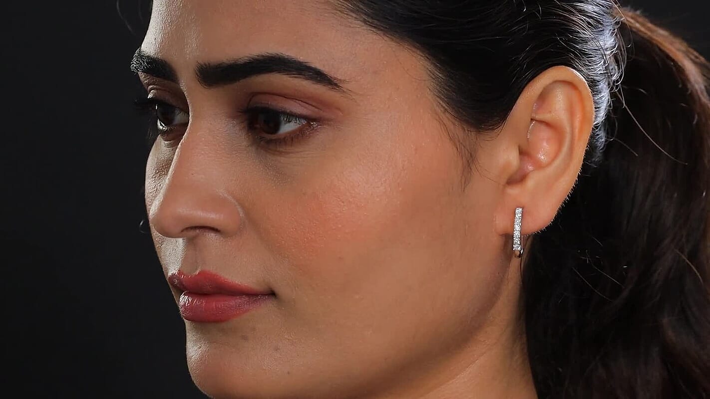 D'Joy Lab Grown Diamond (I1) Hoop Earrings in 18K Vermeil YG Over Sterling Silver 0.50 ctw