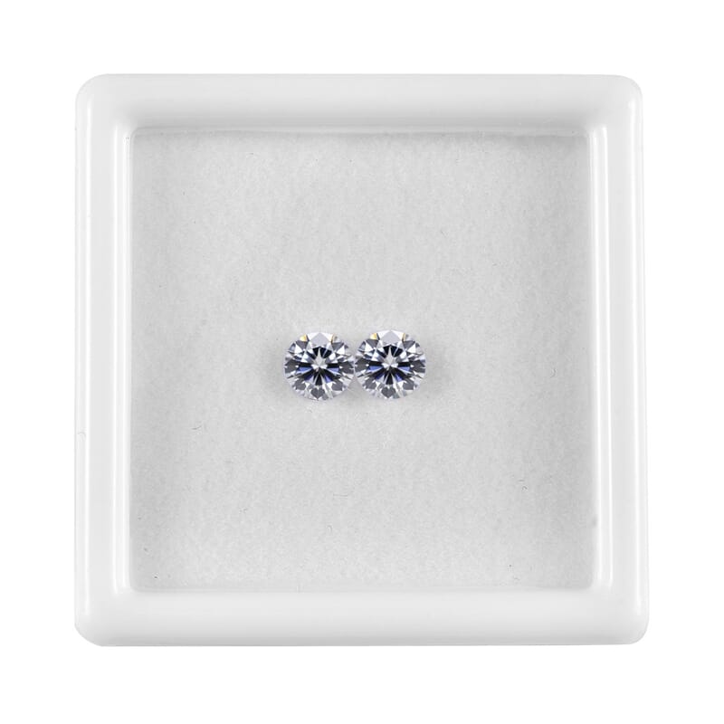 Moissanite Set of 2 (Rnd 5 mm) 0.85 ctw