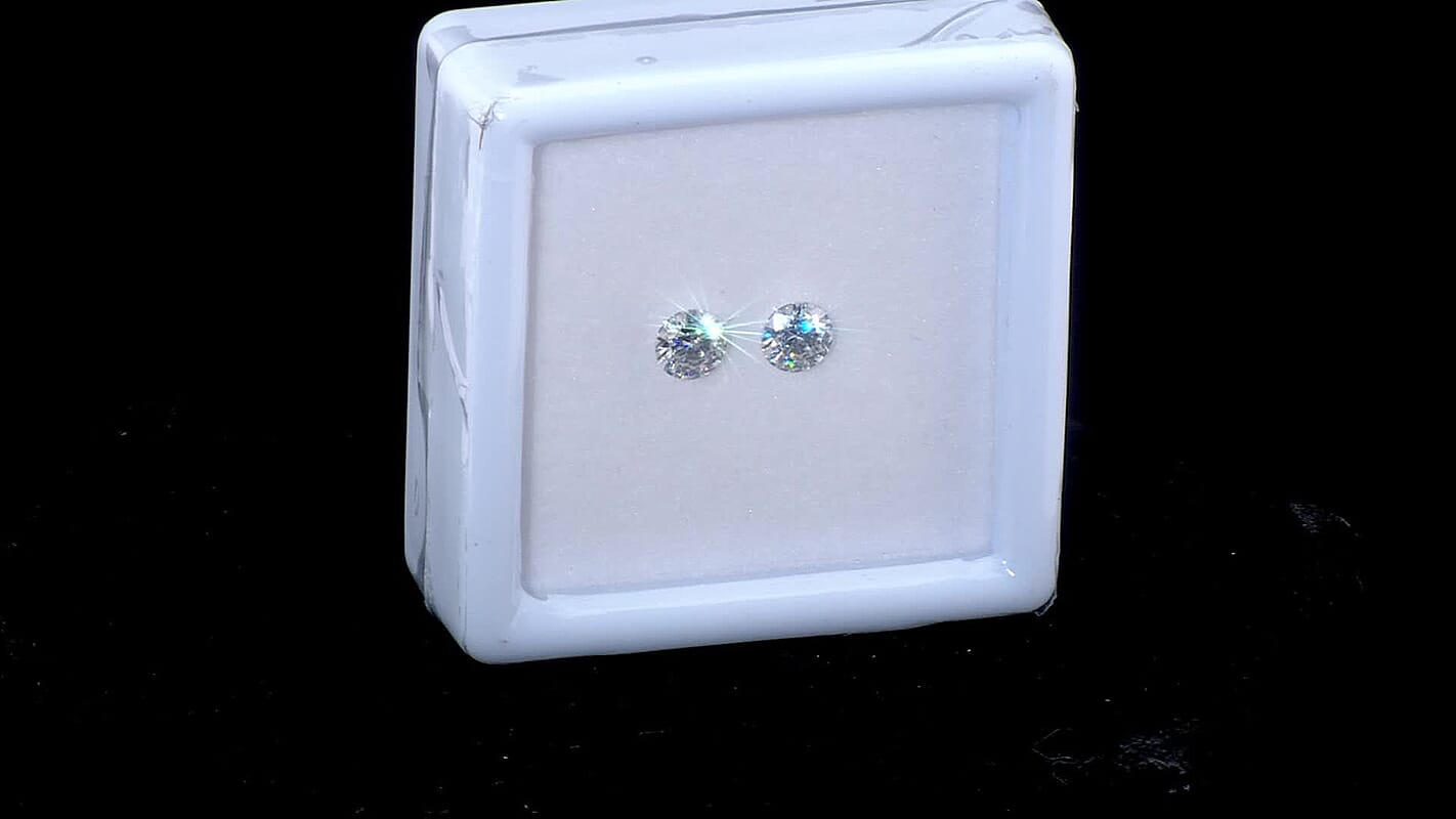Moissanite Set of 2 (Rnd 5 mm) 0.85 ctw