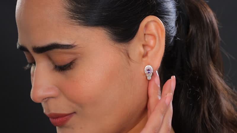 Premium Tanzanite, Multi Gemstone J-Hoop Earrings in 18K Vermeil YG Over Sterling Silver 2.00 ctw