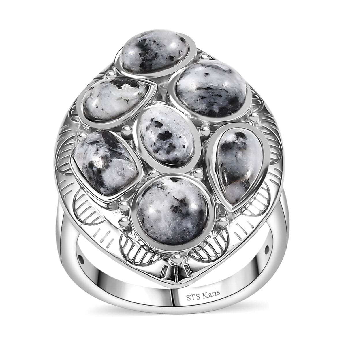 Karis White Buffalo 4.70 ctw Southwest Ring in Platimum Bond (Size 10.0) image number 0