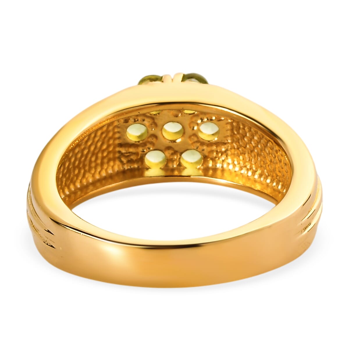 Arizona Peridot 0.90 ctw Mens Ring in ION Plated YG Stainless Steel (Size 12.0) image number 4