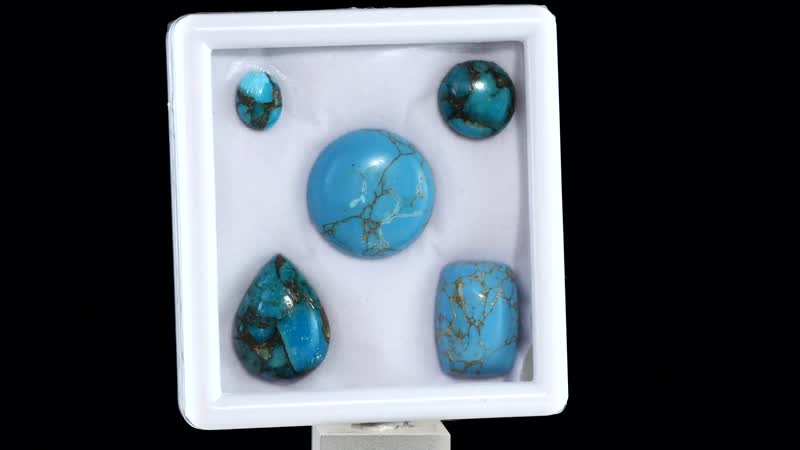 Mojave Blue Turquoise Assorted Box (Mix Mix Size) 50.00 ctw