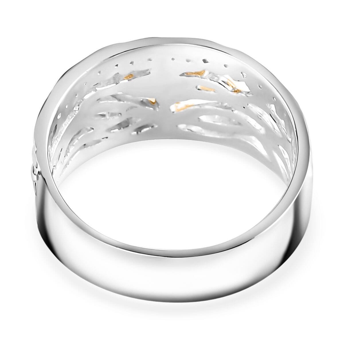 Bali Legacy 22K YG and Sterling Silver Cross Ring (Size 8.0) 5.61 Grams image number 4