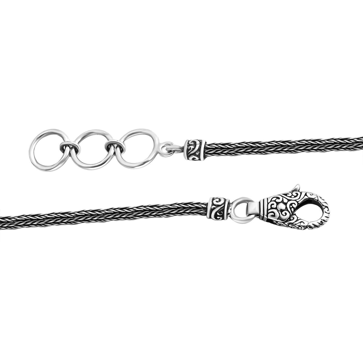 Bali Legacy Flower Cross Bracelet in Sterling Silver (8.00 In) 10.90 Grams image number 3