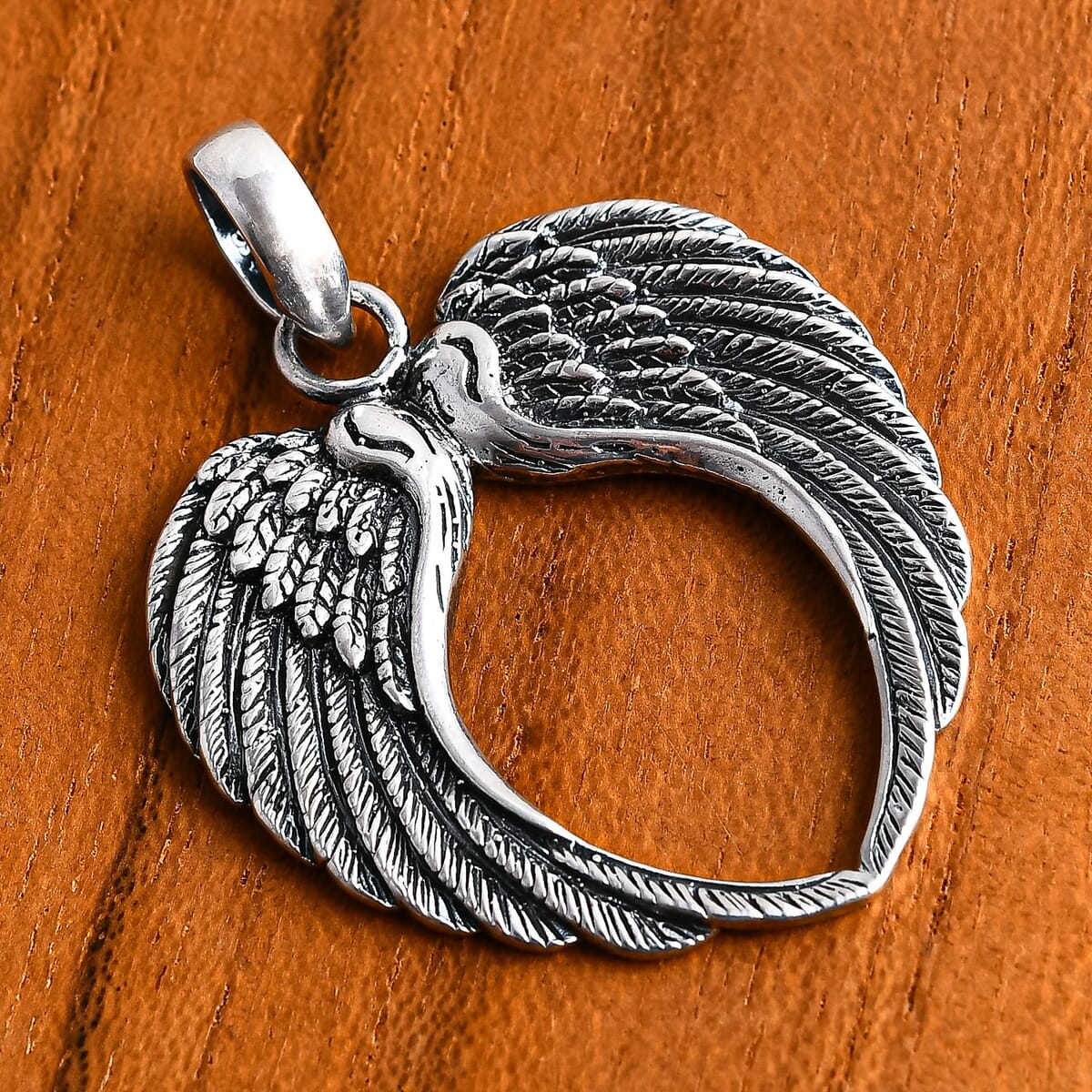 Bali Legacy Angel Wings Pendant in Sterling Silver 4.55 Grams image number 1