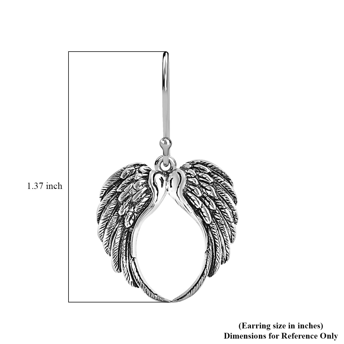 Bali Legacy Angel Wings Earrings in Sterling Silver 4.50 Grams image number 4