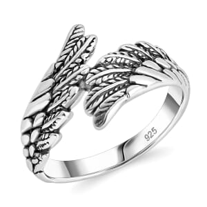 Bali Legacy Angel Wings Ring in Sterling Silver (Size 10.0) 4.85 Grams