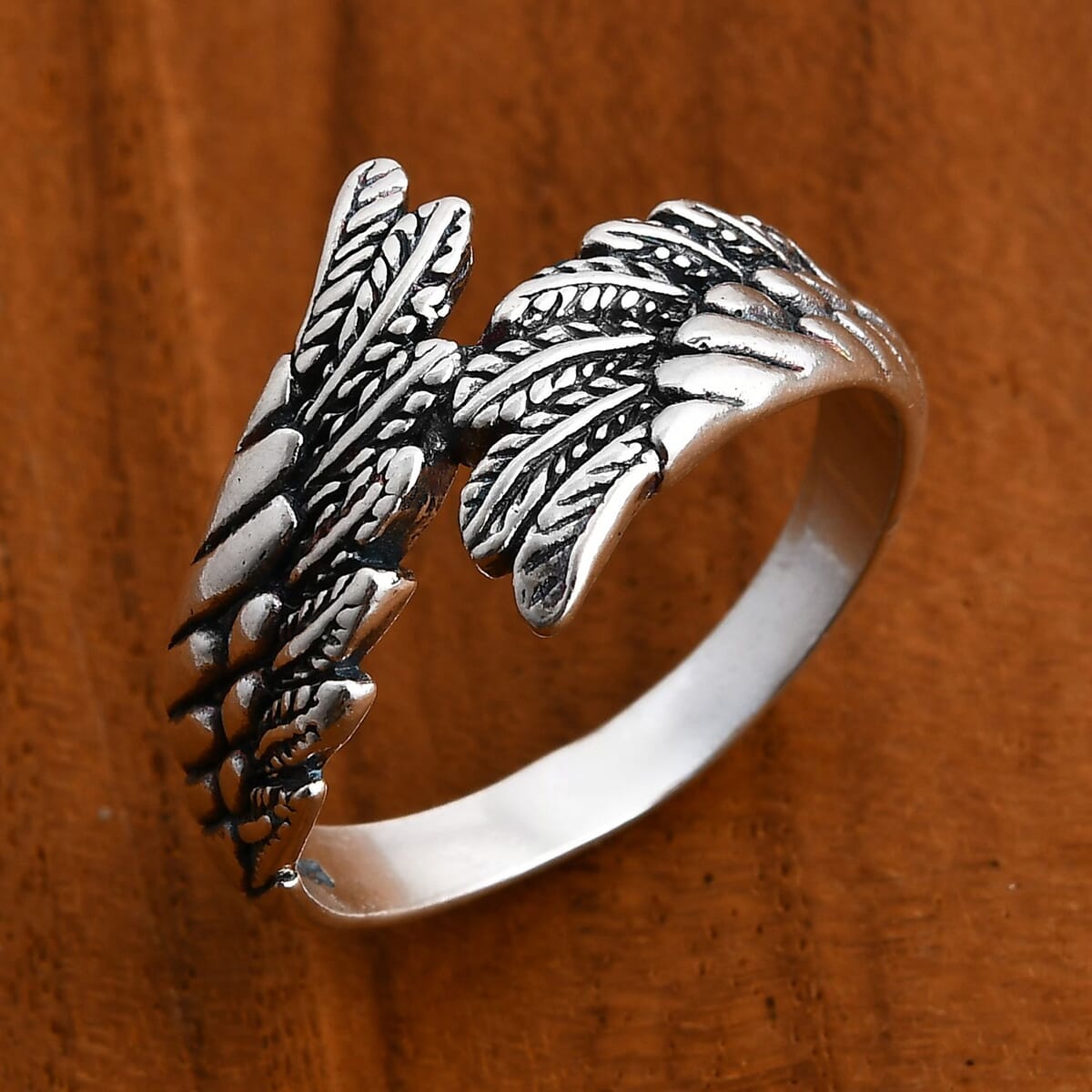 Bali Legacy Angel Wings Ring in Sterling Silver (Size 10.0) 4.85 Grams image number 1