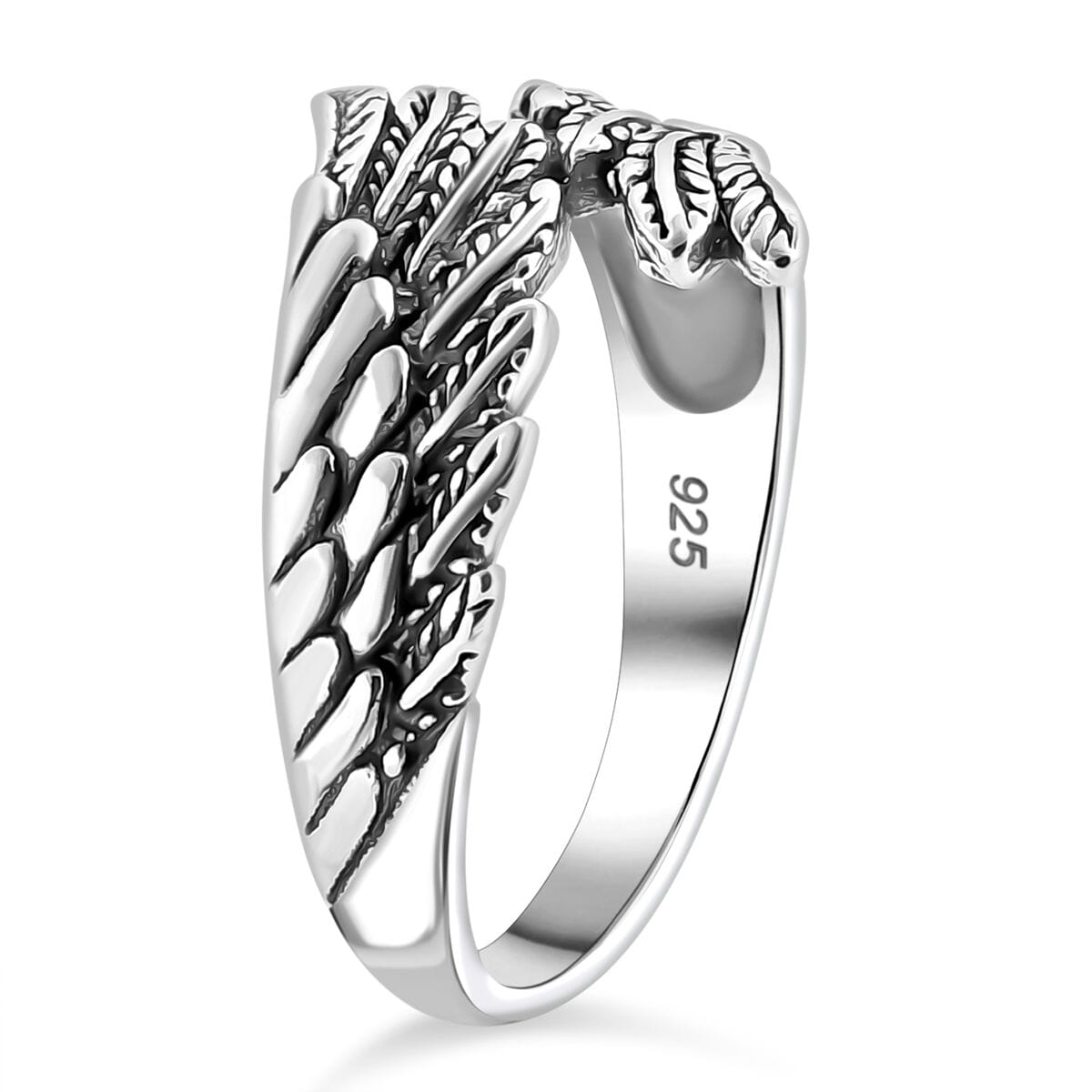 Bali Legacy Angel Wings Ring in Sterling Silver (Size 10.0) 4.85 Grams image number 9