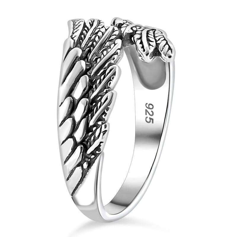Bali Legacy Angel Wings Ring in Sterling Silver (Size 10.0) 4.85 Grams