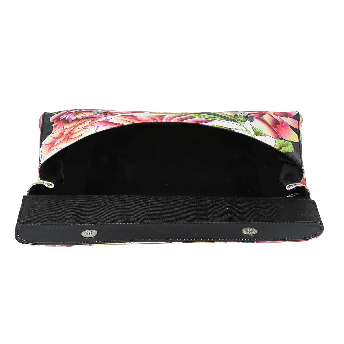 Sukriti Black Genuine Leather Hand Painted Satchel Bag with Detachable shoulder Strap image number 5