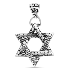 Bali Legacy Star of David Pendant without Chain in Sterling Silver 5 Grams