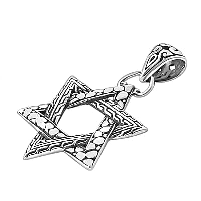Bali Legacy Star of David Pendant without Chain in Sterling Silver 5 Grams
