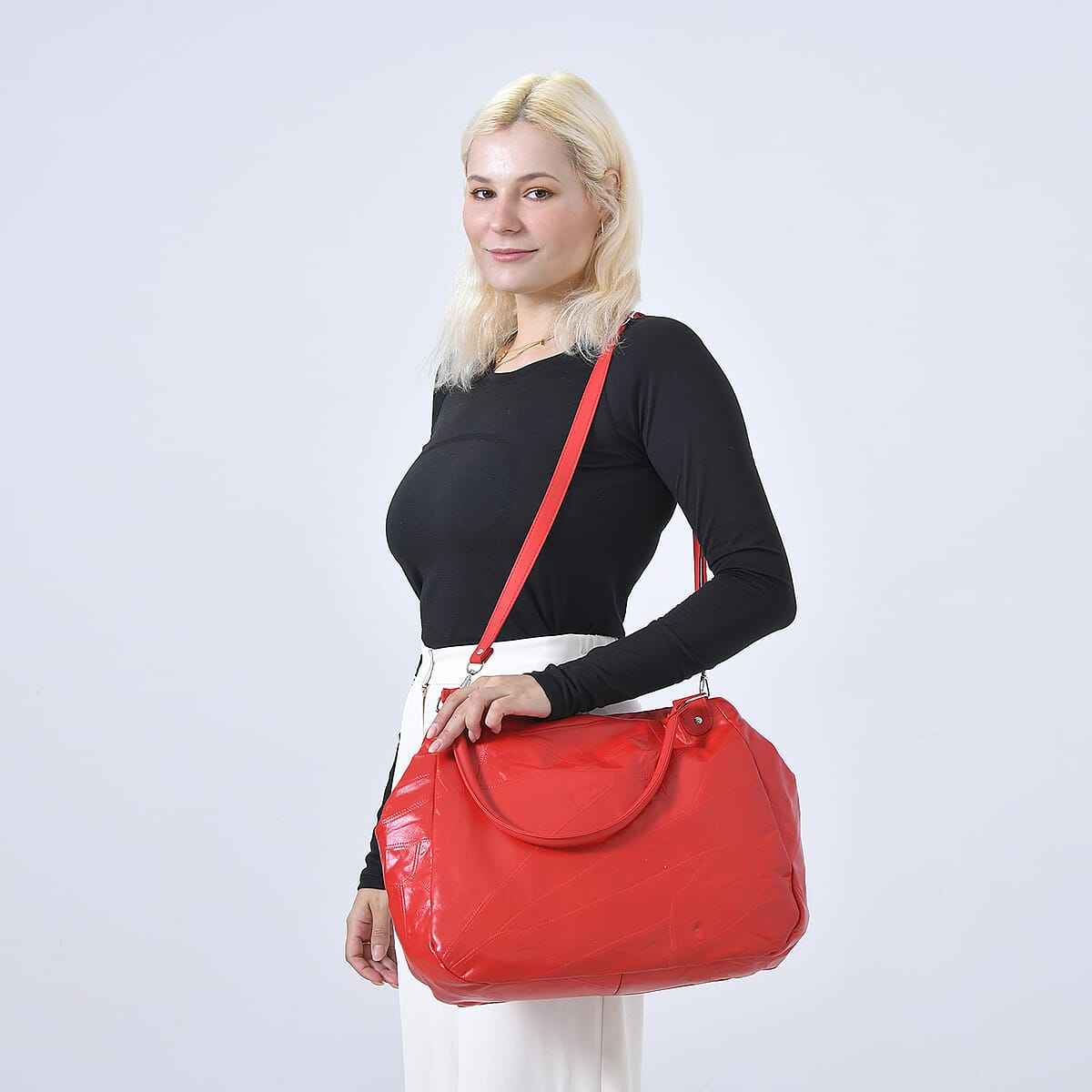 Red Sheep Leather Tote Bag image number 1